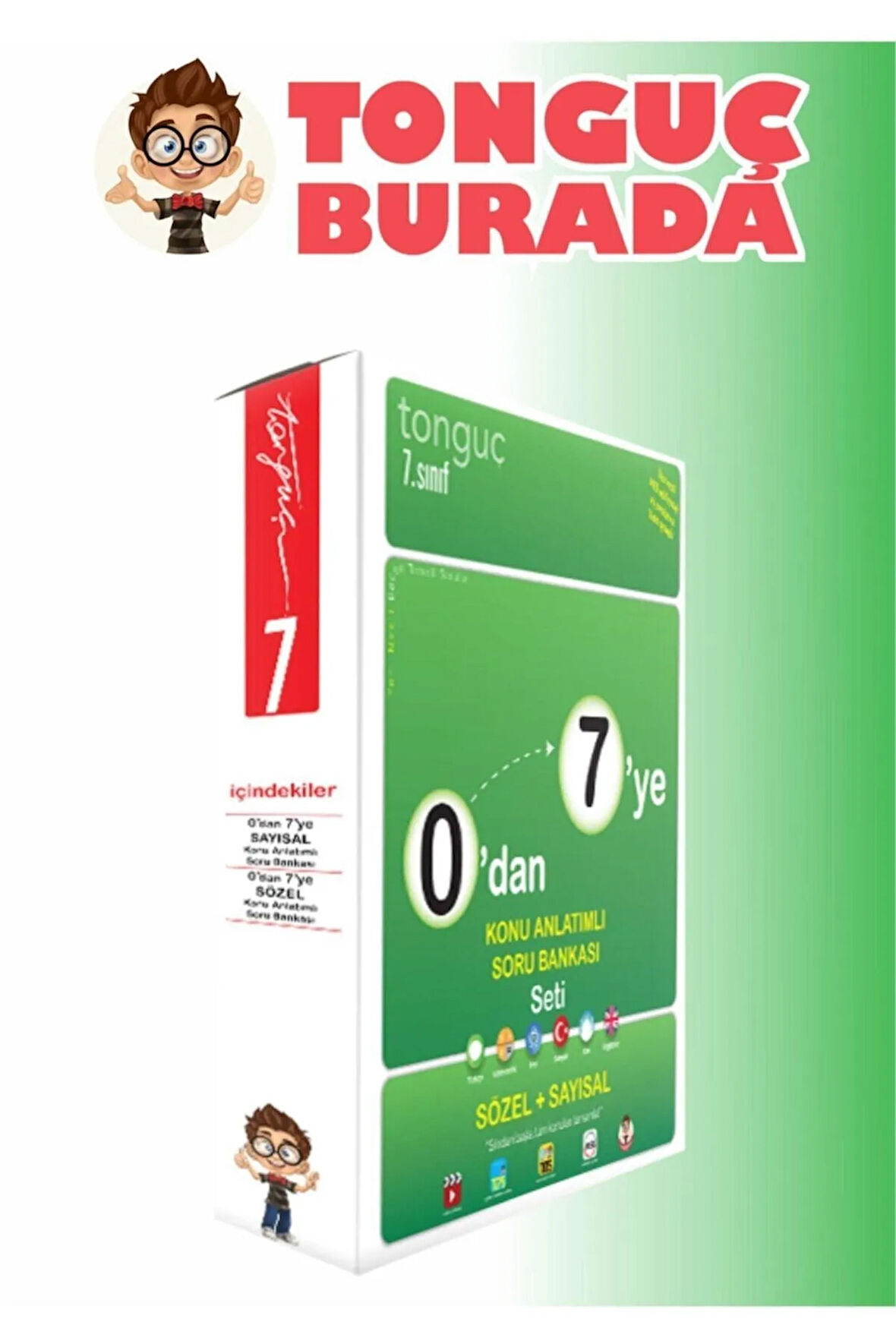 Tonguç Akademi 7. Sınıf 0'dan 7'ye Konu Anlatımlı Soru Bankası Set