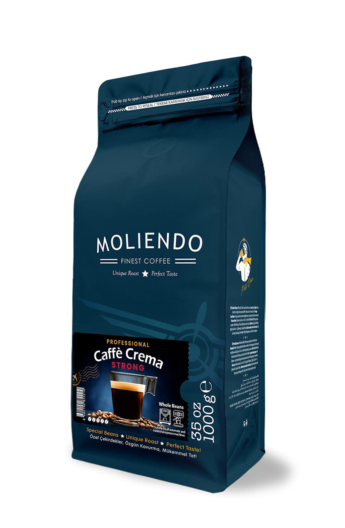 Moliendo Caffè Crema Strong (Çekirdek Kahve ) 1000 g