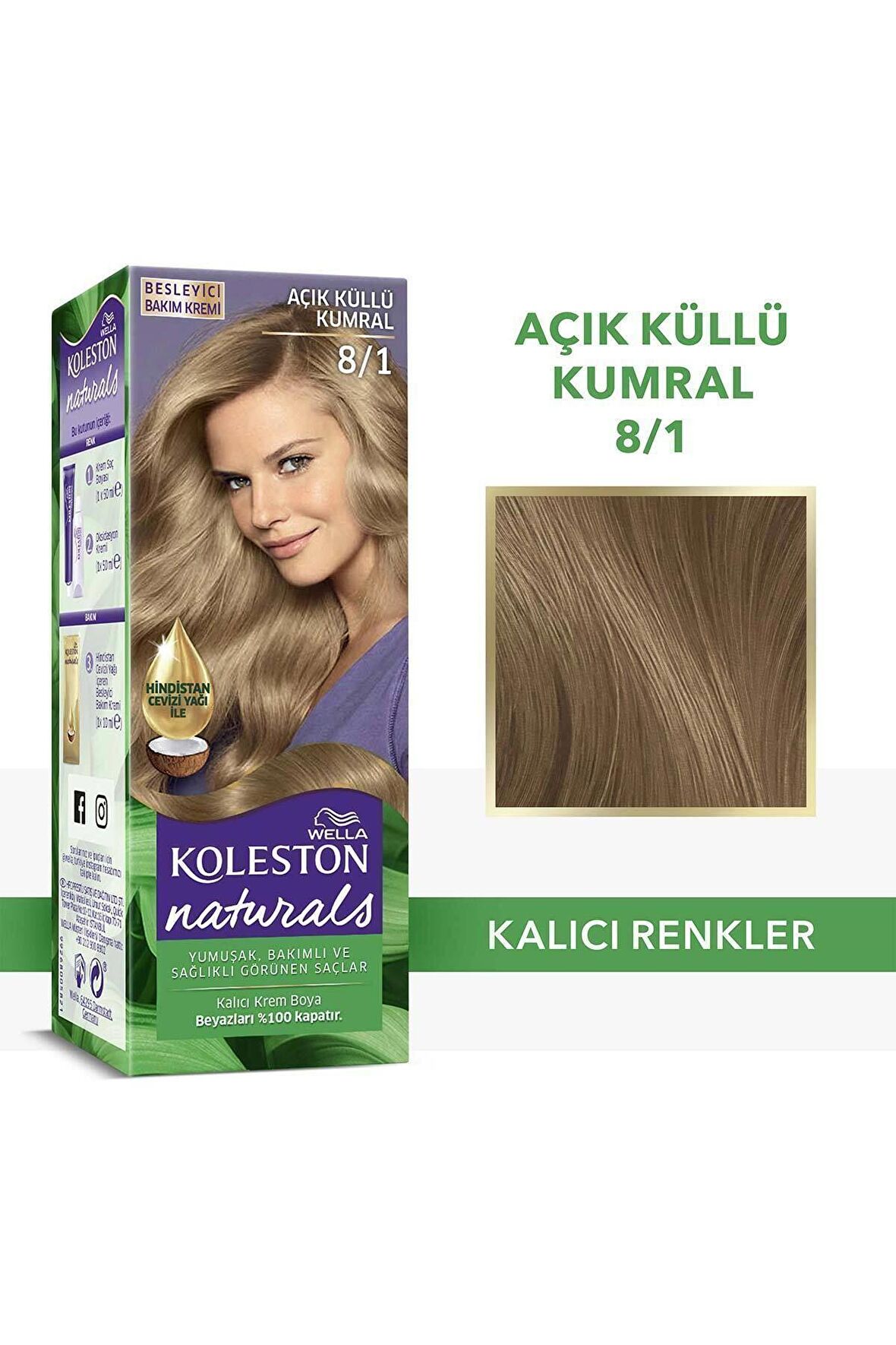 Koleston Naturals Saç Boyası 8/1 Açık Küllü Kumral