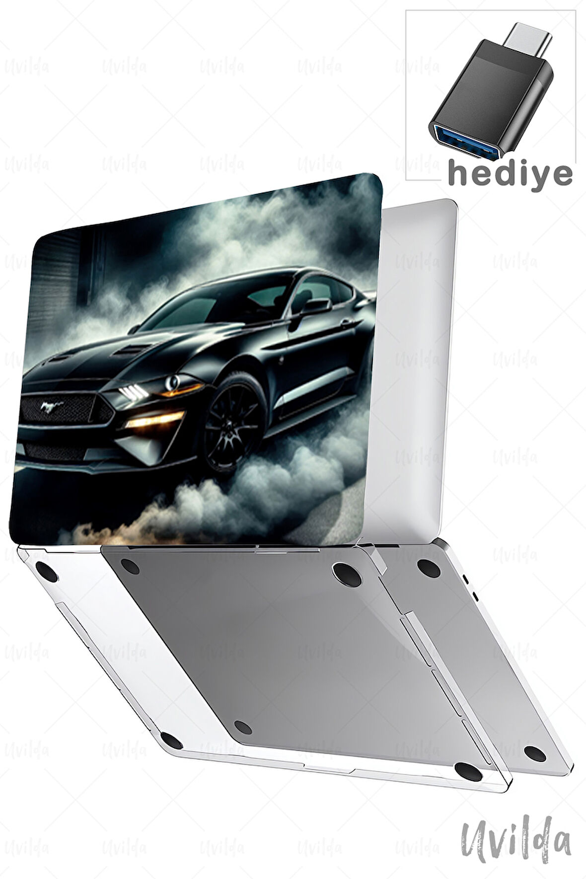 MacBook Air 15 A3114 A2941 uyumlu Otomo-1 Msoft Macbook Siyah Mus.tang