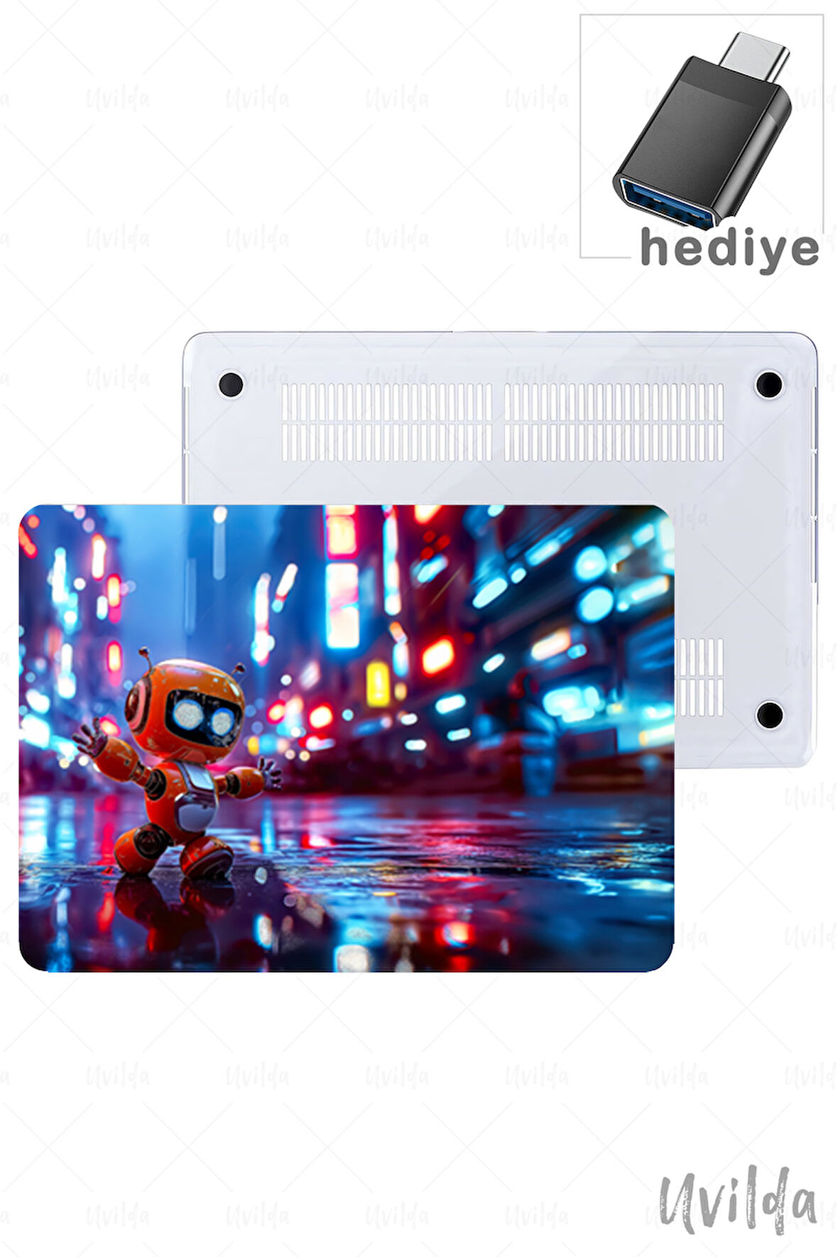 MacBook Pro 16 A2780 uyumlu Derin 16 Msoft Koruyucu Robot ve Gece