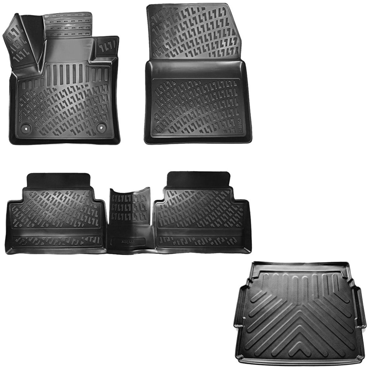  Rizline Citroen C5 Aircross 2022 Sonrası 3D Havuzlu Paspas + Üst Kısım Uyumlu 3D Bagaj Havuzu  Set 