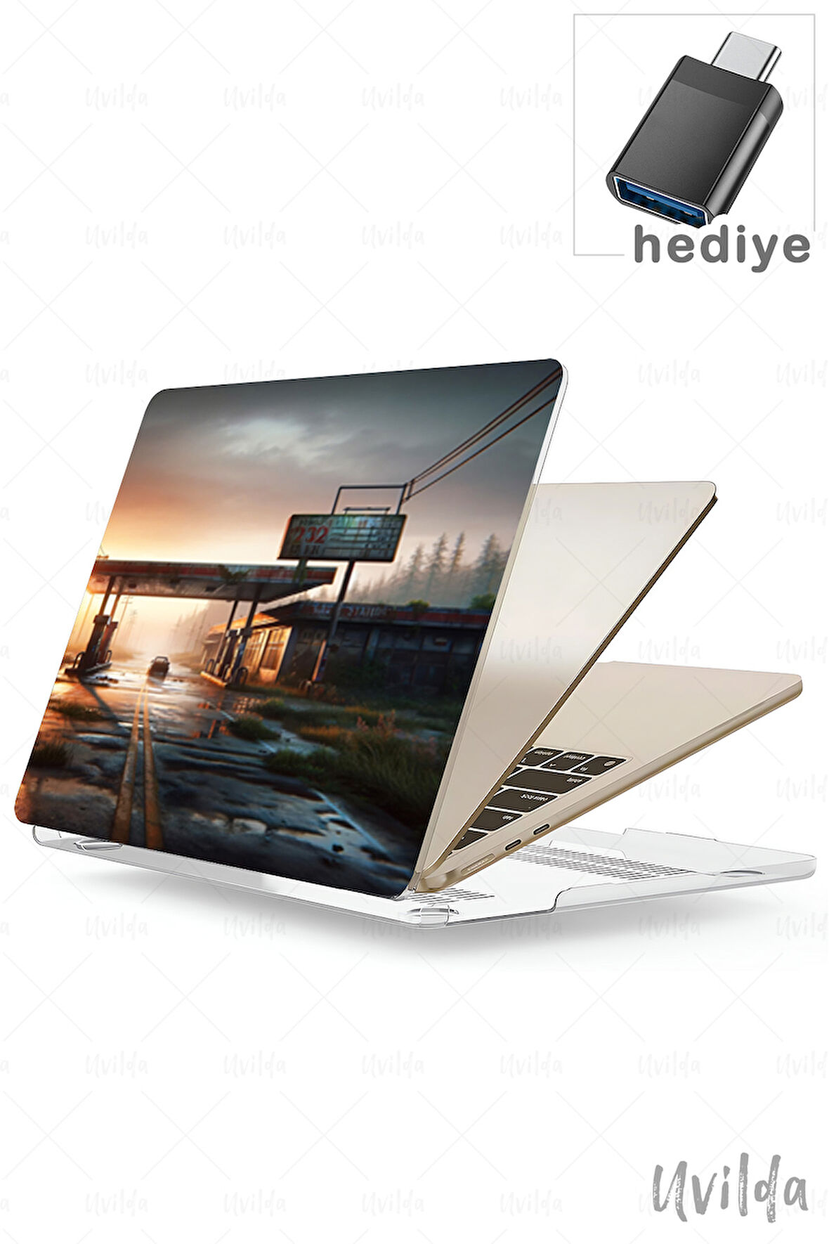 MacBook Pro 13 A2338 A2289 A2251 A2159 A1989 A1708 A1706 uyumlu Kaos-19 Msoft Önleyici Benzin İstasyonu