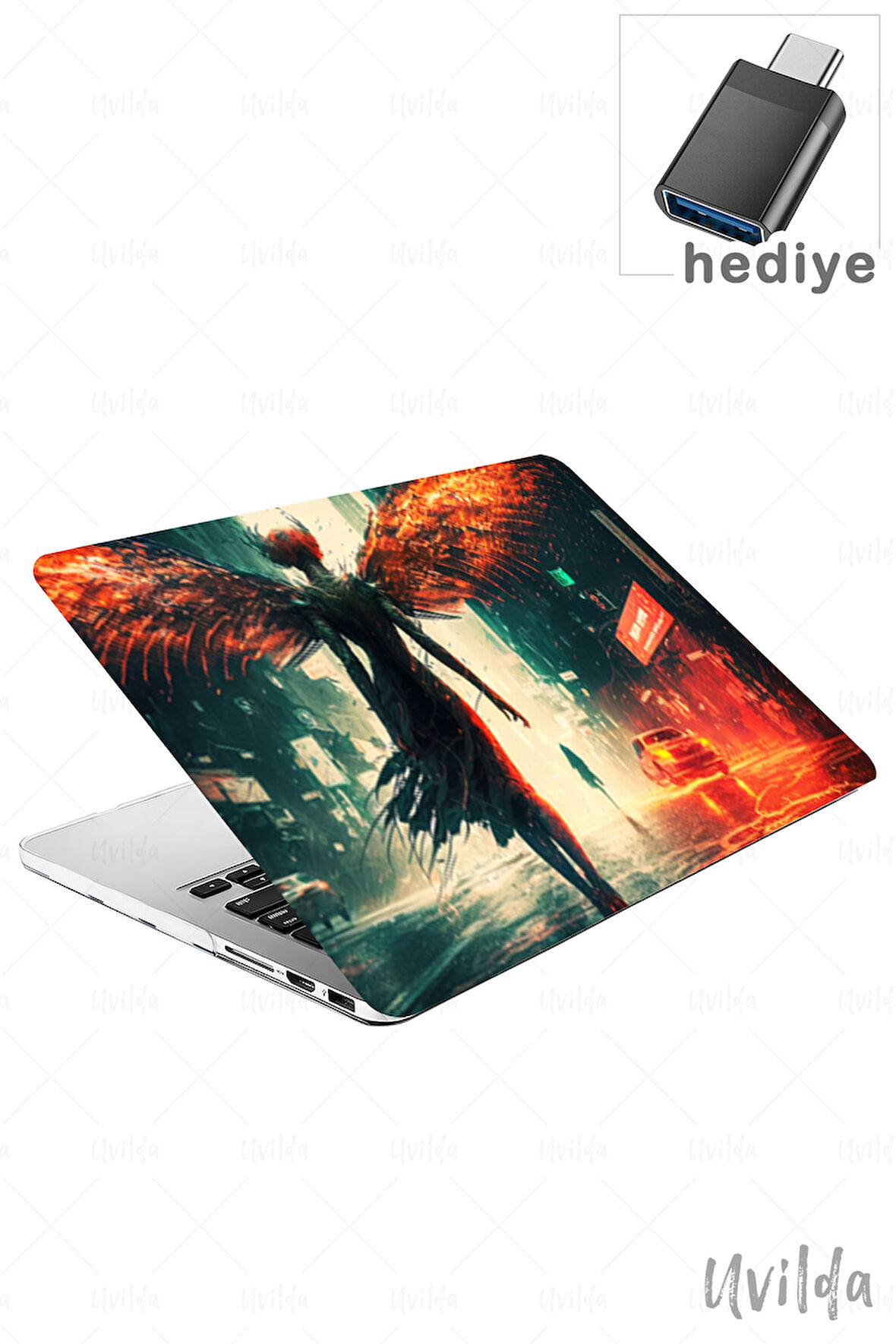 MacBook Pro 16 A2485 uyumlu Nefes-13 Msoft Renkli Yağmur İblis