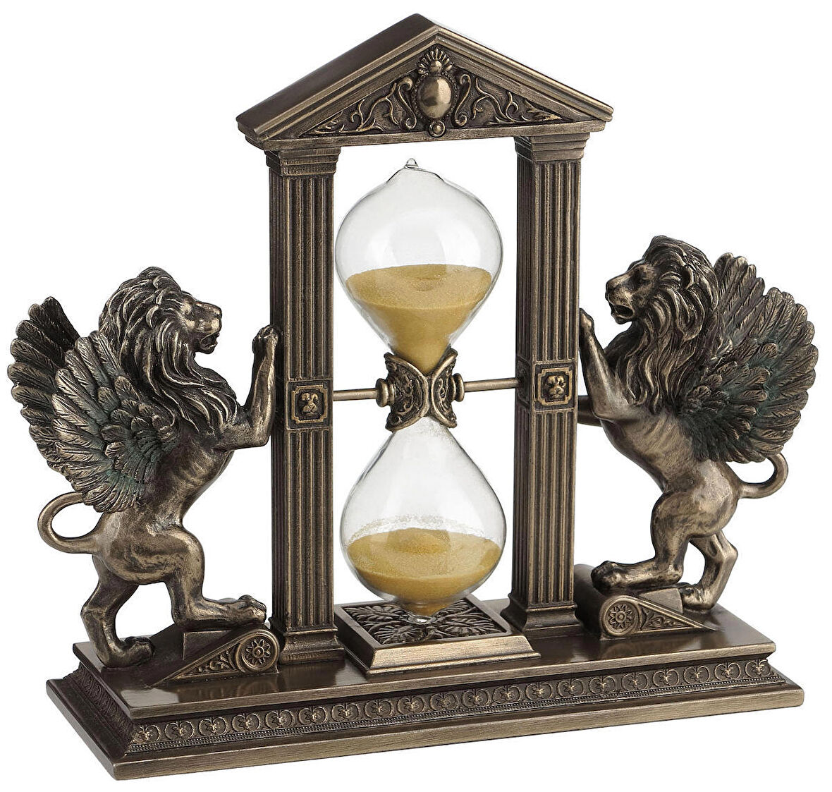 VERONESE BİBLOLAR-Wise Karışık-WISE KANATLI ASLAN KUM SAATI-21x18x7 CM-JWU77008A4
