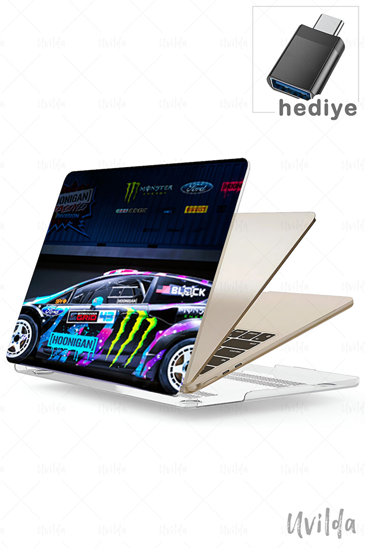 MacBook Pro 13 A2338 A2289 A2251 A2159 A1989 A1708 A1706 uyumlu Otomo-12 UV Msoft Desen Fiesta Hoonigan Rally