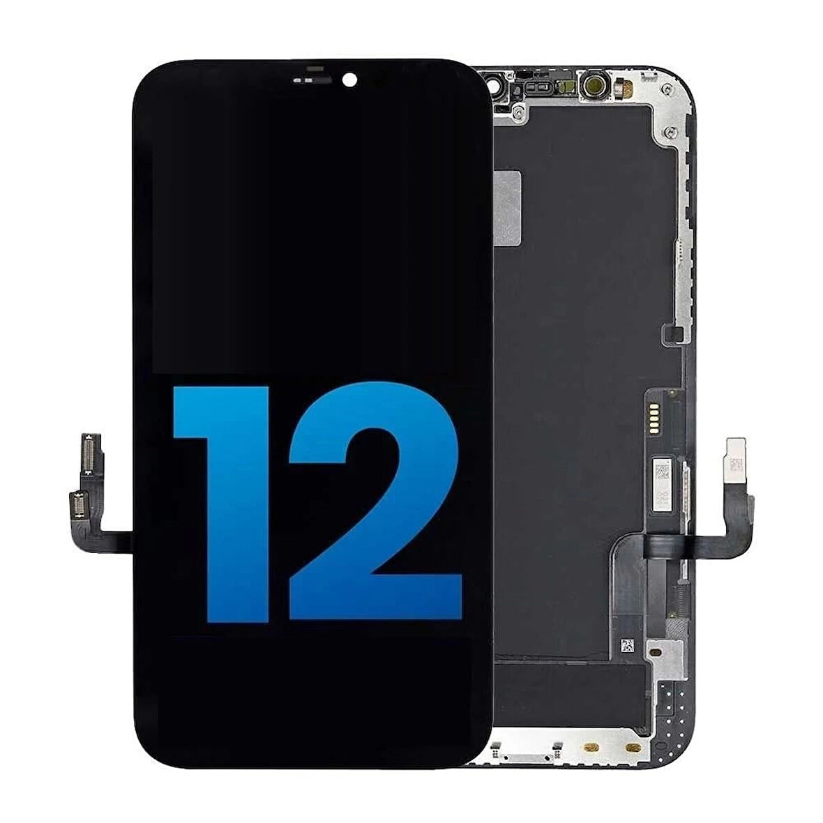 Apple Uyumlu iPhone 12 Lcd Ekran Dokunmatik Siyah TFT Kalite