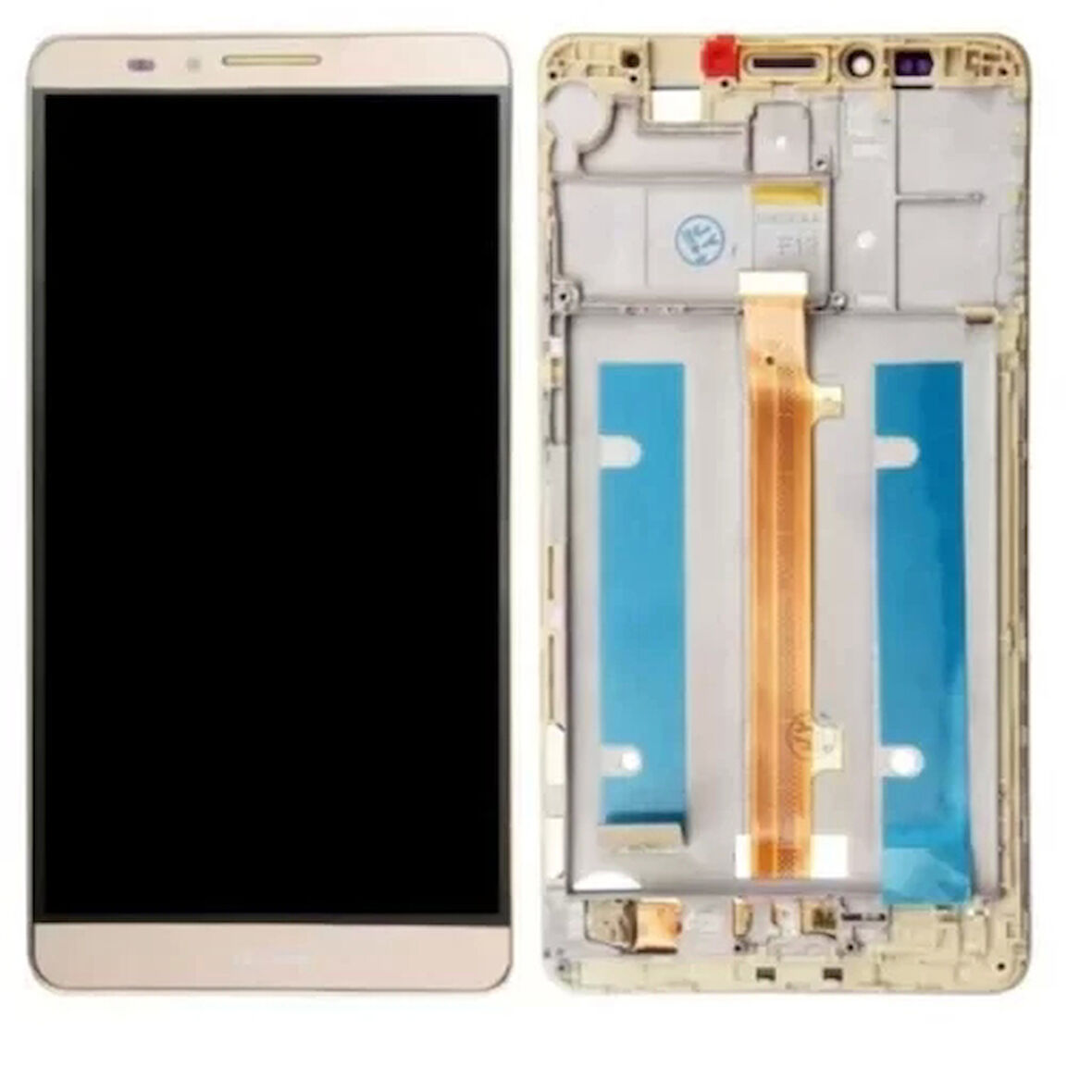 Huawei Uyumlu Mate 7 Lcd Ekran Dokunmatik Gold Çıtalı