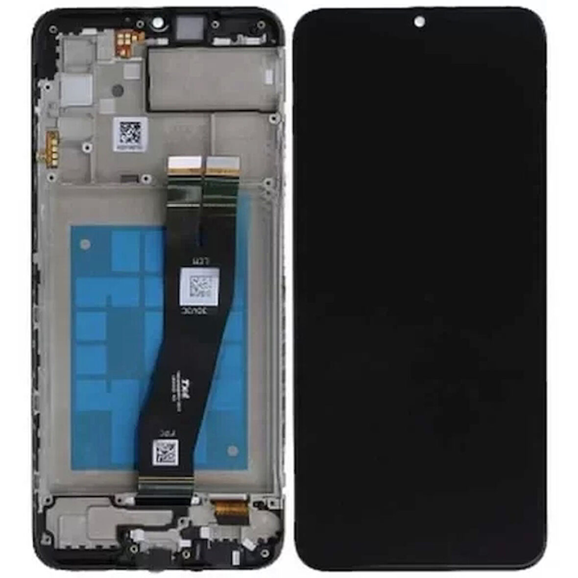 Samsung Uyumlu Galaxy A02S A025F Lcd Ekran Dokunmatik Siyah Servis Çıtalı Gh81-20118A