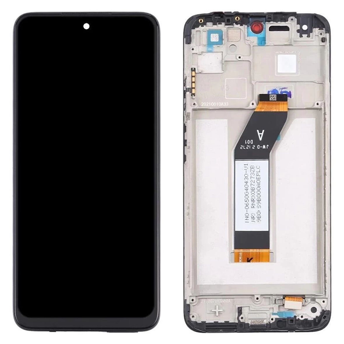 Xiaomi Uyumlu Redmi 10 2022 Lcd Ekran Dokunmatik Siyah Çıtalı Servis