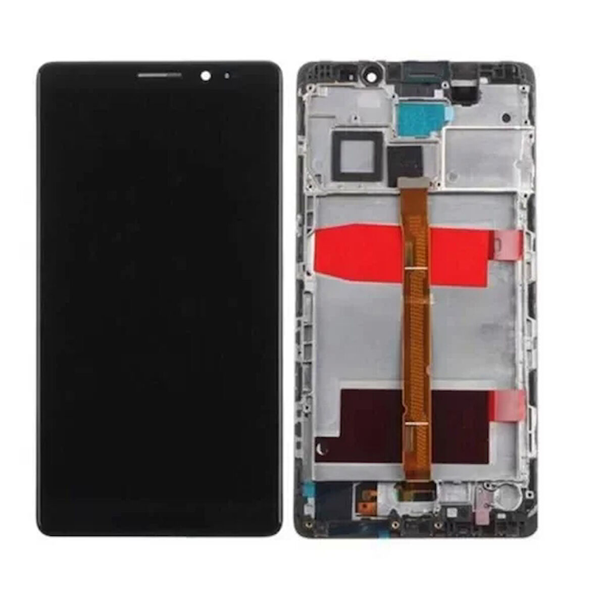 Huawei Uyumlu Mate 8 Lcd Ekran Siyah Çıtalı