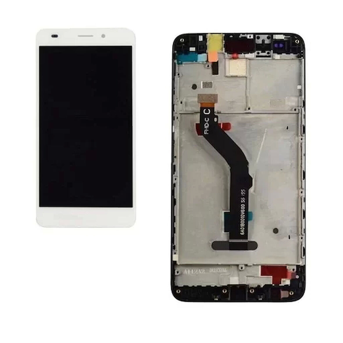 Huawei Uyumlu Gt3 Lcd Ekran Beyaz Çıtalı