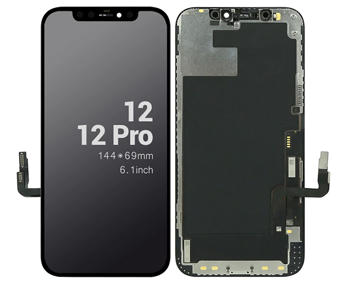 Apple Uyumlu iPhone 12 Pro Lcd Ekran Dokunmatik Oled Gx Siyah LTPS