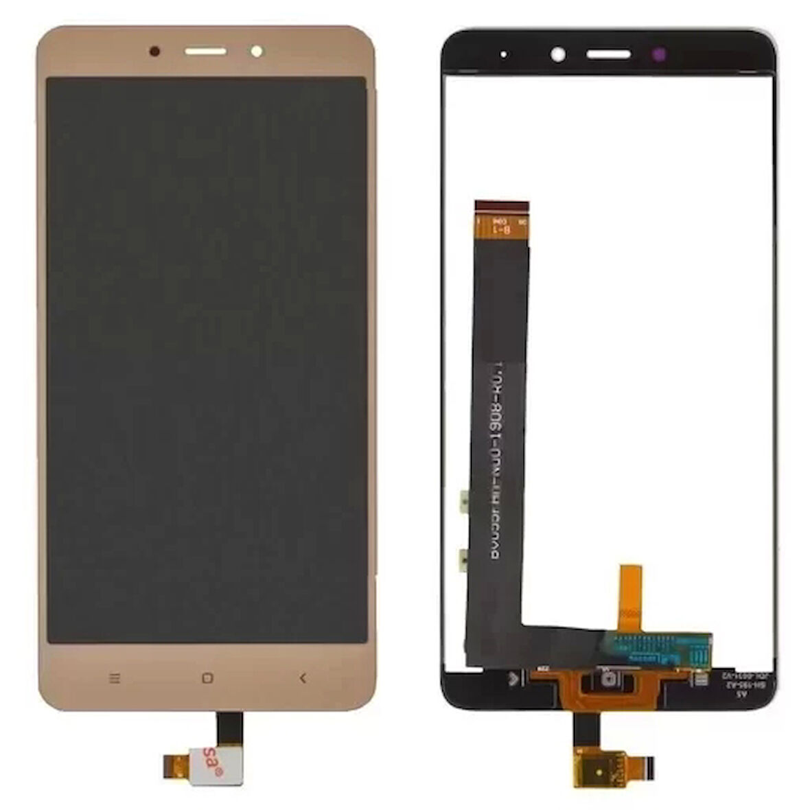 Xiaomi Uyumlu Redmi Note 4 Lcd Ekran Gold Çıtasız