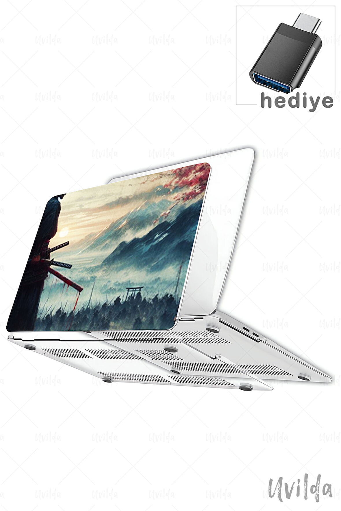 MacBook Pro 14 A3401 A3185 A3112 A2992 A2918 A2779 A2442 uyumlu Japon-6 Şeffaf Msoft Savaş ve Savaşçı