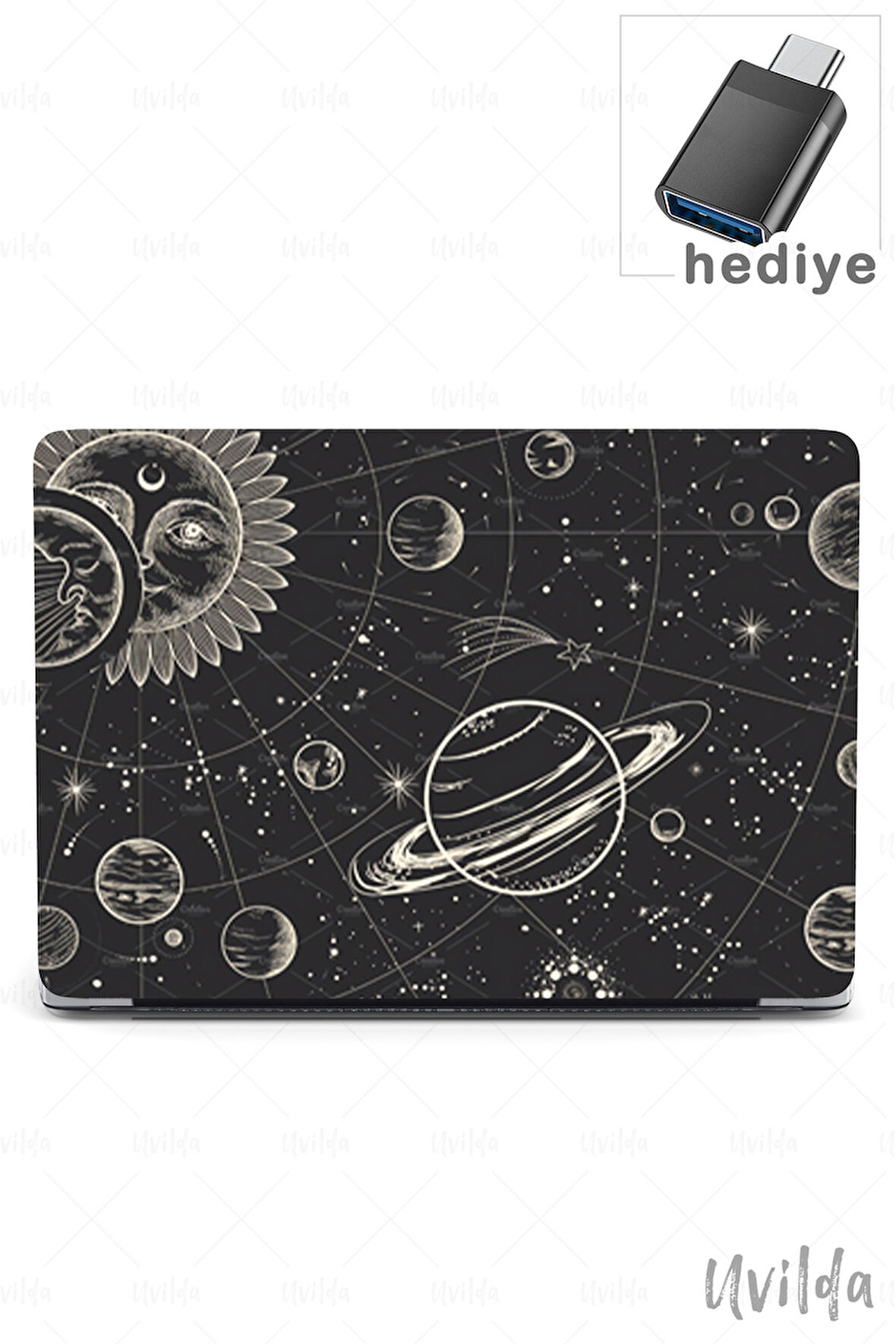 MacBook Air 13.6 A3113 A2681 uyumlu Kaos-16 Msoft Ultra HD Gezegen Dizilim