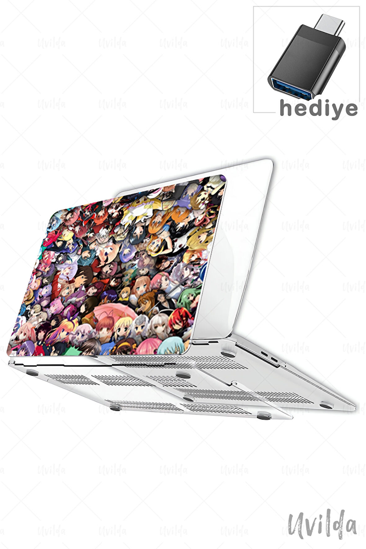 MacBook Pro 14 A3401 A3185 A3112 A2992 A2918 A2779 A2442 uyumlu Japon-5 Msoft Darbe Emici Anime Mozaik