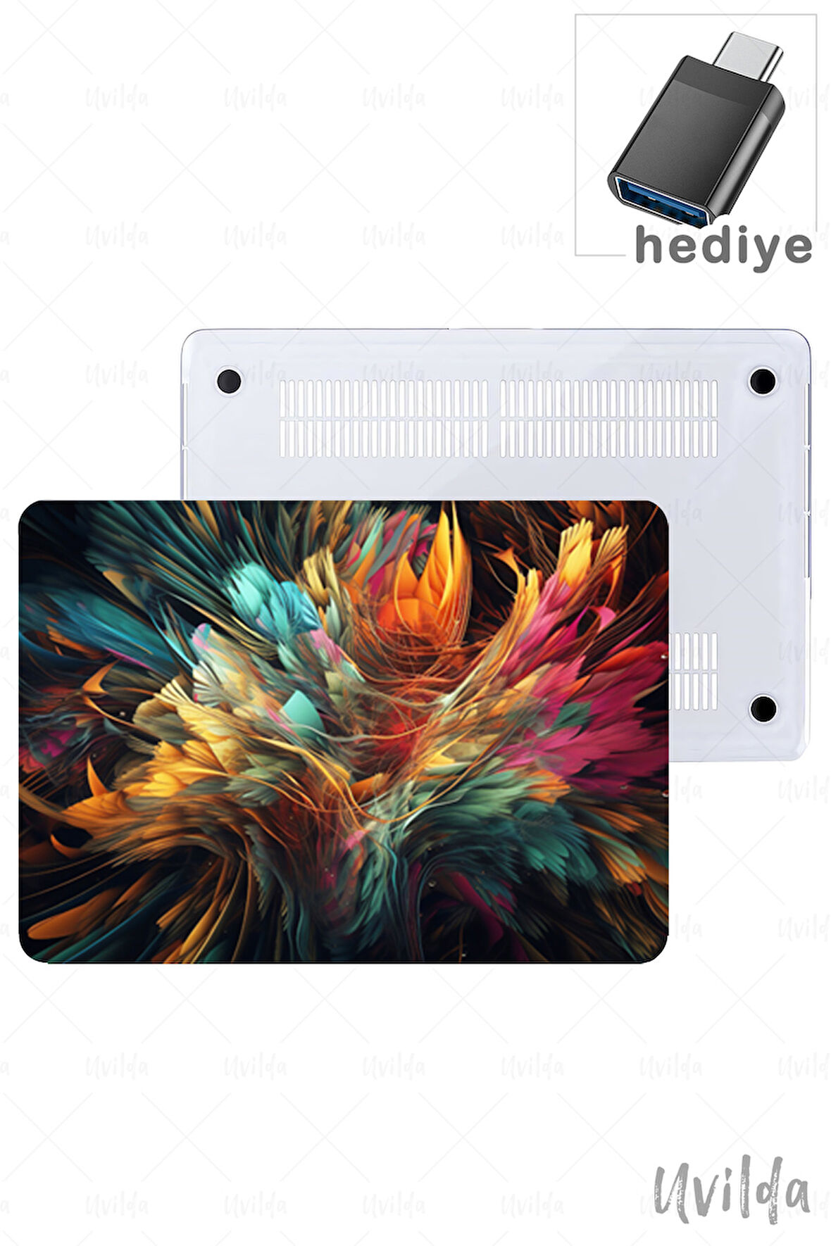 MacBook Pro 16 A2780 uyumlu Derin 23 Şeffaf Msoft Renkli Tüyler