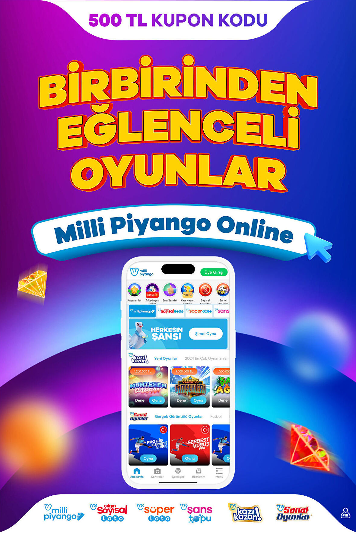 500 TL - Milli Piyango Online Kupon Kodu