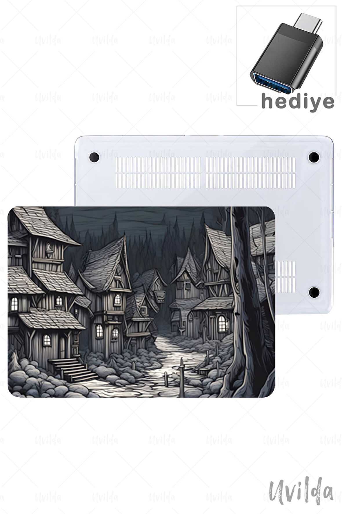 MacBook Pro 16 A2780 uyumlu Derin 8 HQ Msoft Ahşap Kasaba