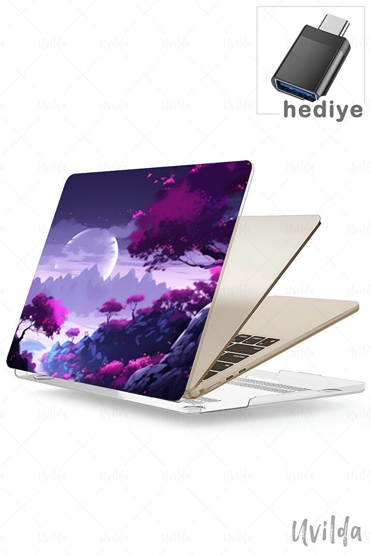 MacBook Pro 13 A2338 A2289 A2251 A2159 A1989 A1708 A1706 uyumlu Japon-14 TPU Msoft Ay Işığı ve Sakura