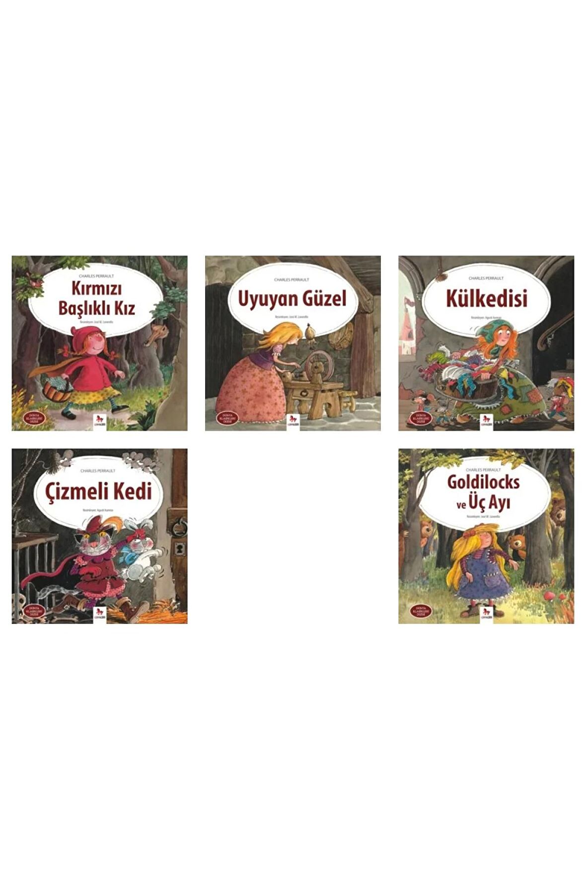 Renkli Resimli Çocuk Klasikleri 5 Kitaplık Set