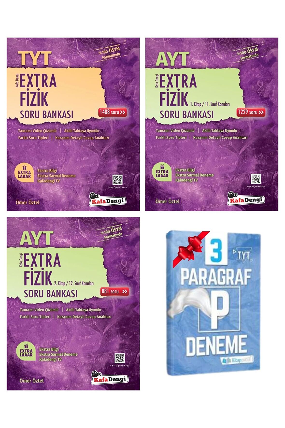 TYT Extra Fizik ve AYT Extra Fizik 1 ve 2. Kitap Soru Bankası