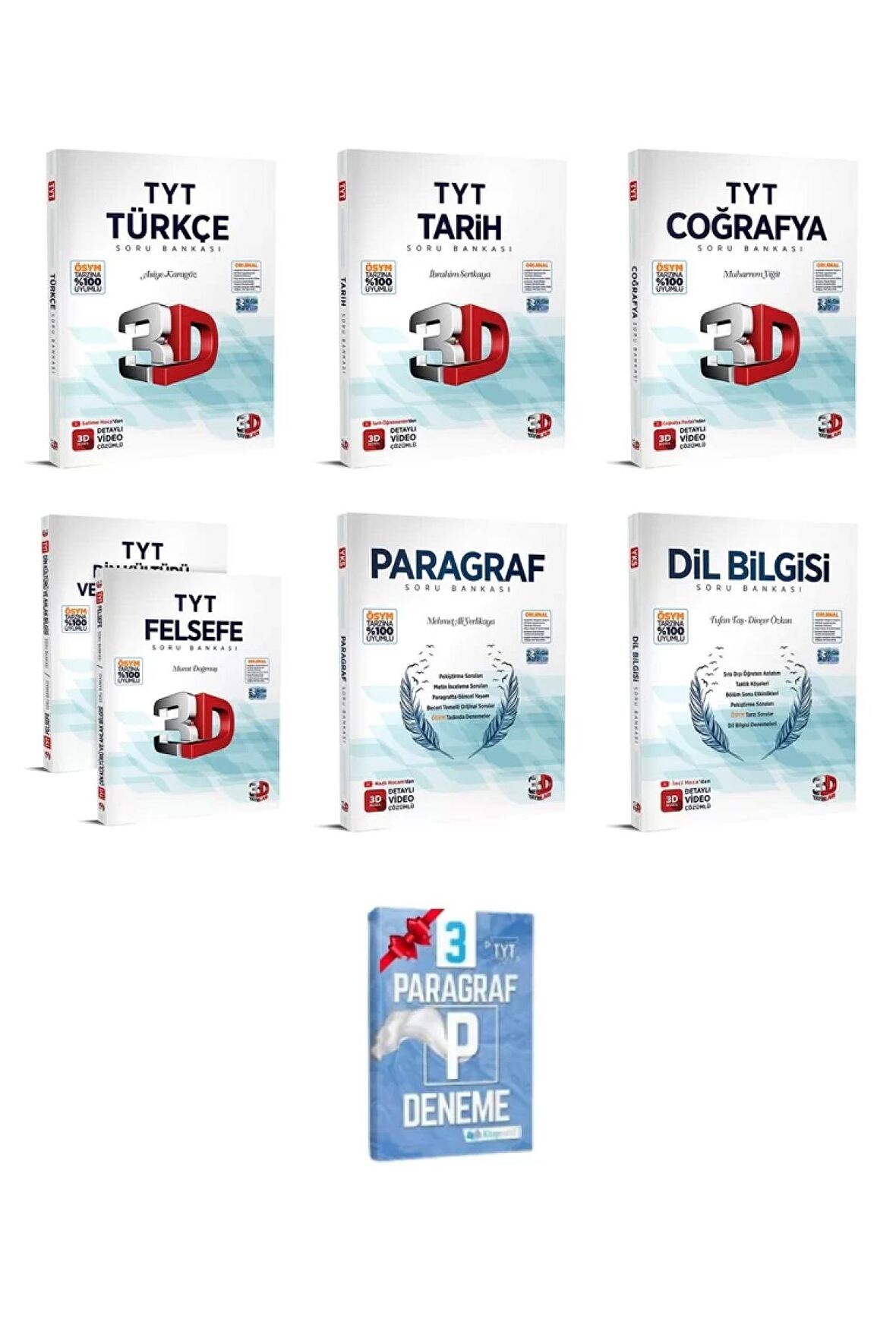 TYT Türkçe Tarih Coğrafya Din Felsefe Paragraf Dil Bilgisi Soru Bankası
