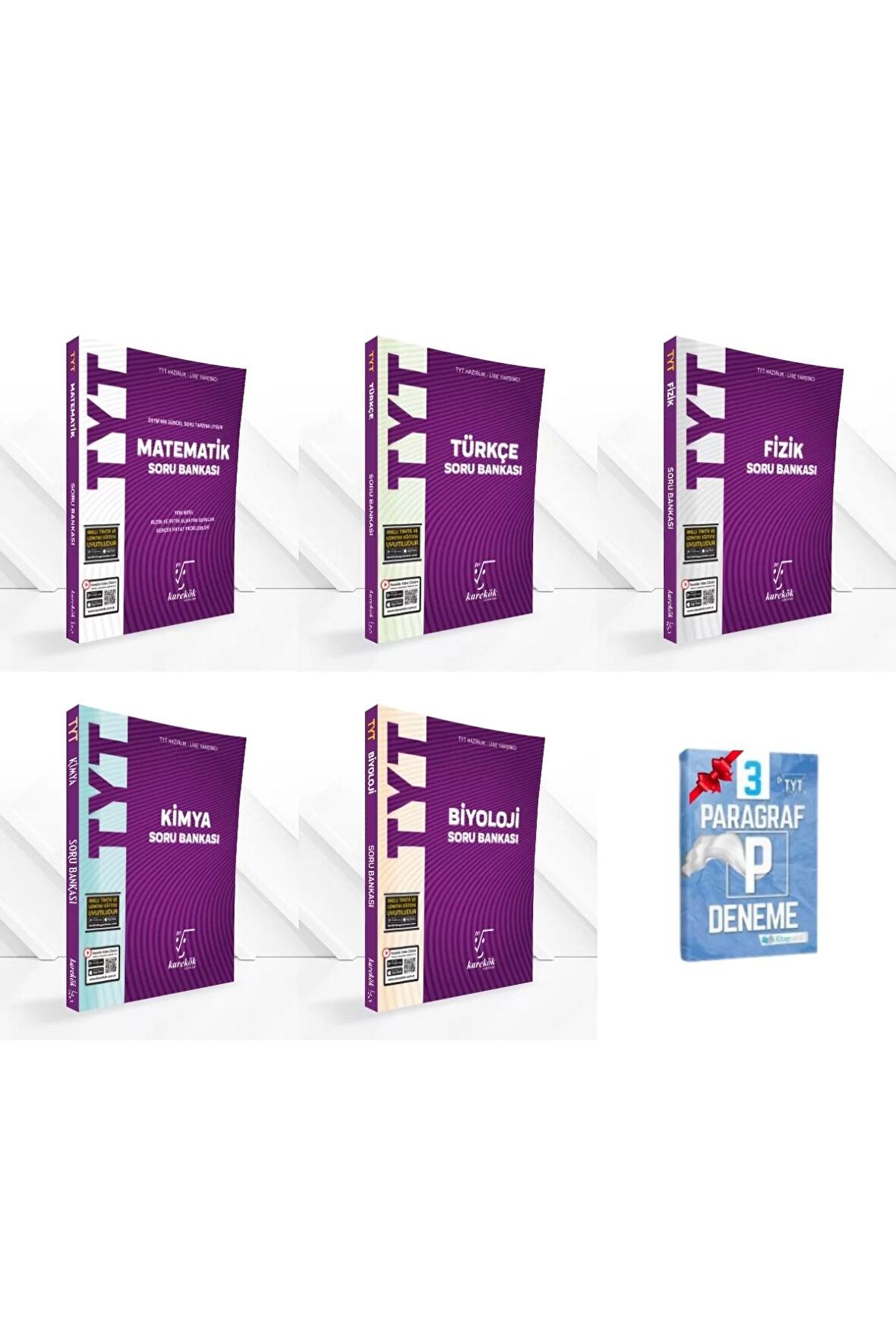 TYT Matematik Türkçe Fizik Kimya ve Biyoloji Soru Bankası Set