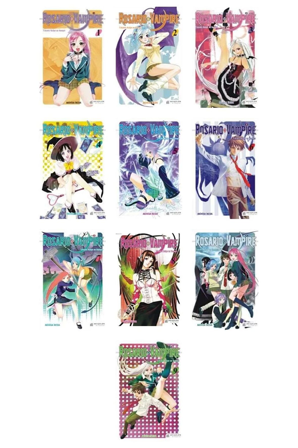 Rosario + Vampire Manga serisi İlk 10 Kitap