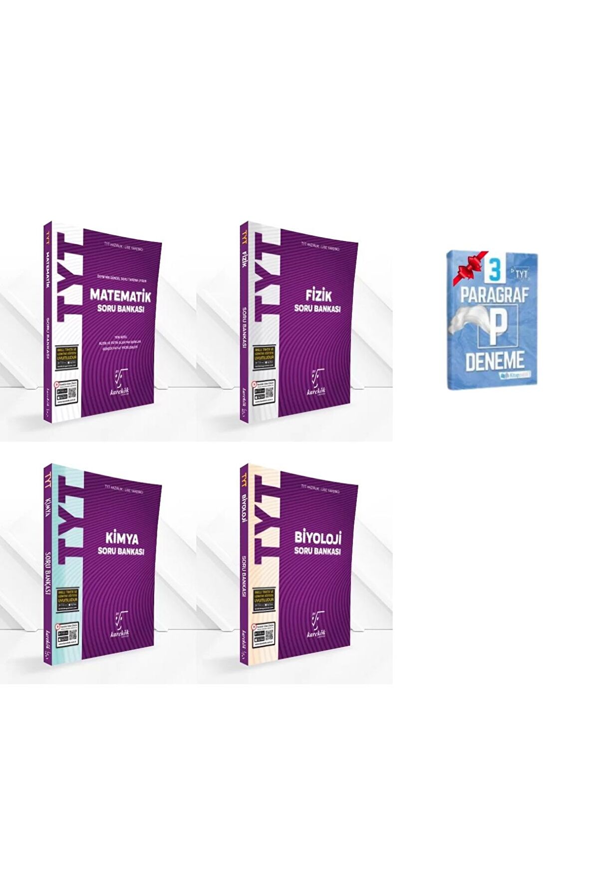 TYT Matematik Fizik Kimya ve Biyoloji Soru Bankası Set