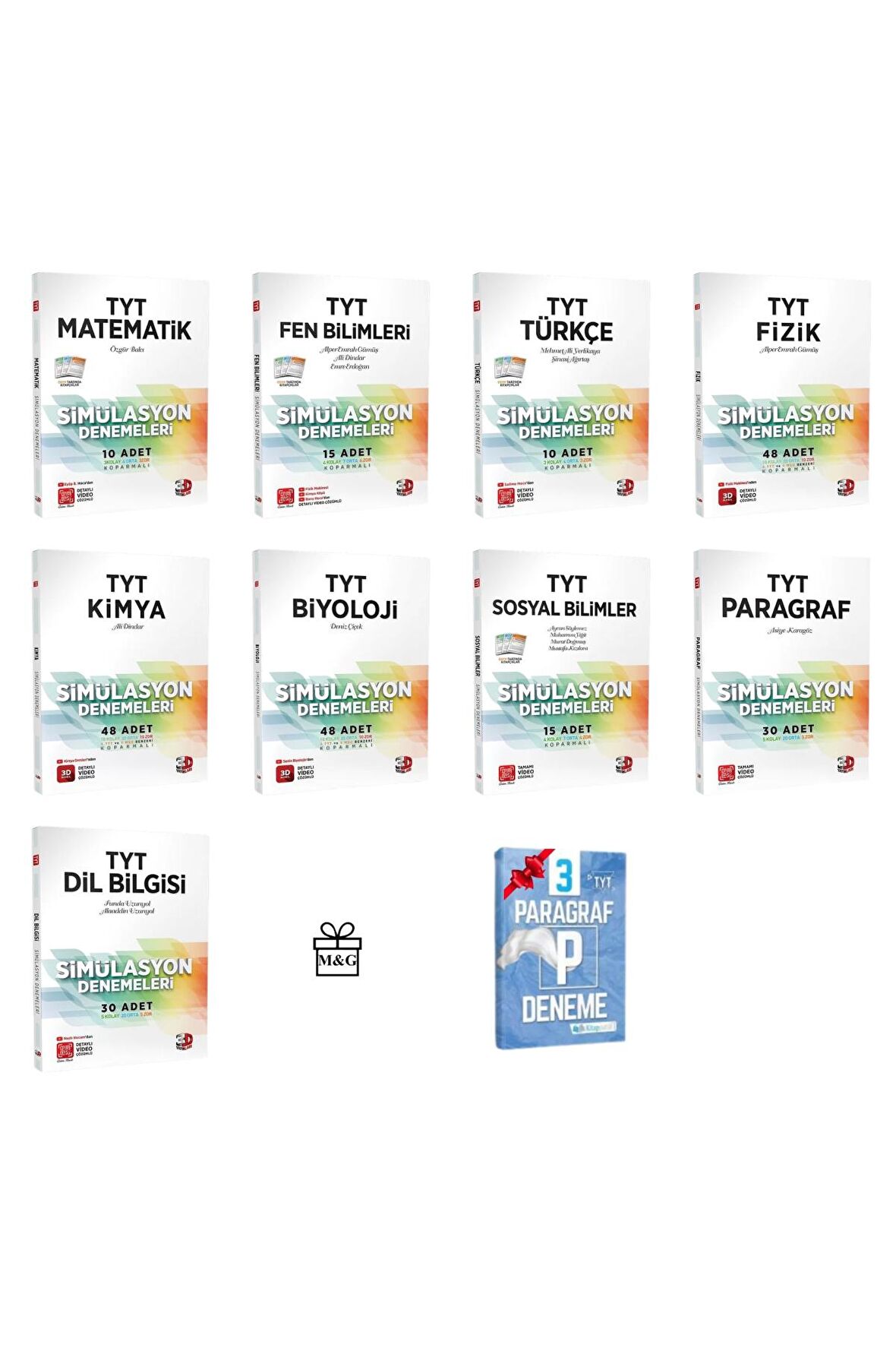 TYT Tüm Dersler Simülasyon Denemeleri Seti ( 9 Kitap M&G )