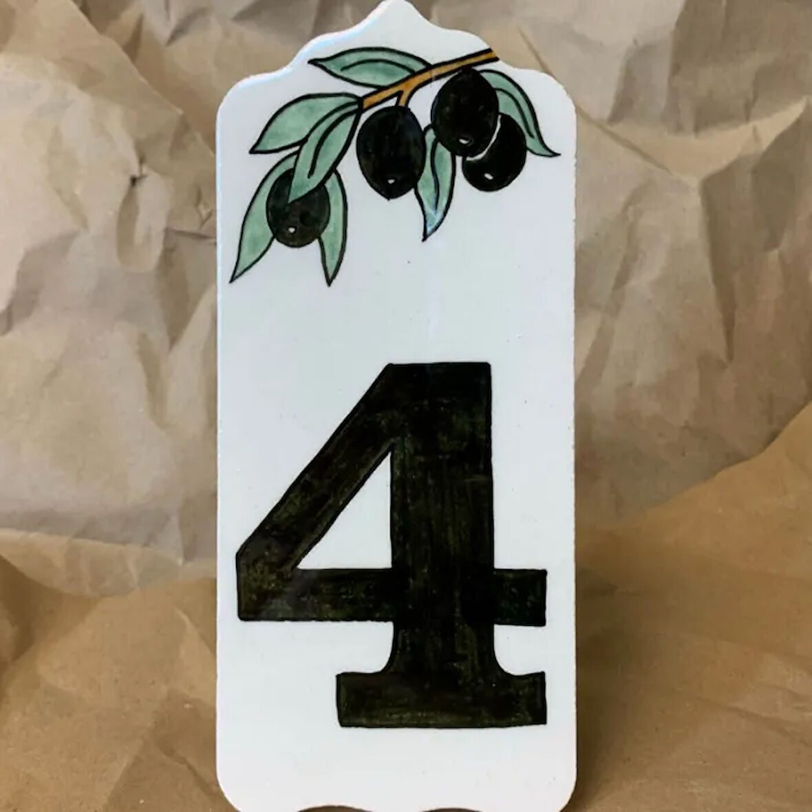 Uretti - Derya 2174 - El Yapımı Çini 4 Numara Kapı Süsü - 7 x 16 cm