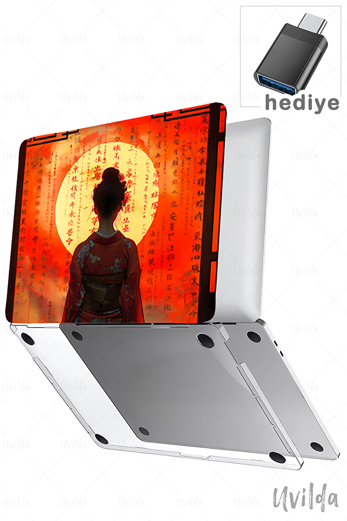 MacBook Air 15 A3114 A2941 uyumlu Japon-22 Msoft Korur Sakin Ay