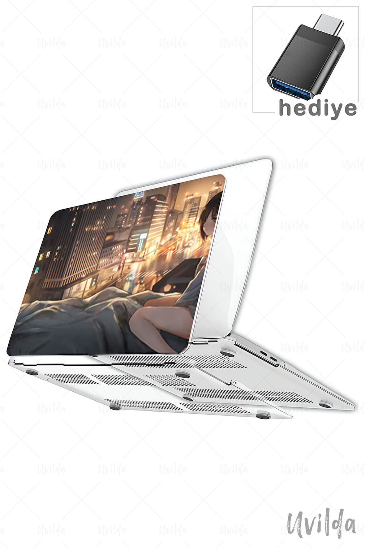 MacBook Pro 14 A3401 A3185 A3112 A2992 A2918 A2779 A2442 uyumlu Japon-3 Baskı Msoft Anime Kız
