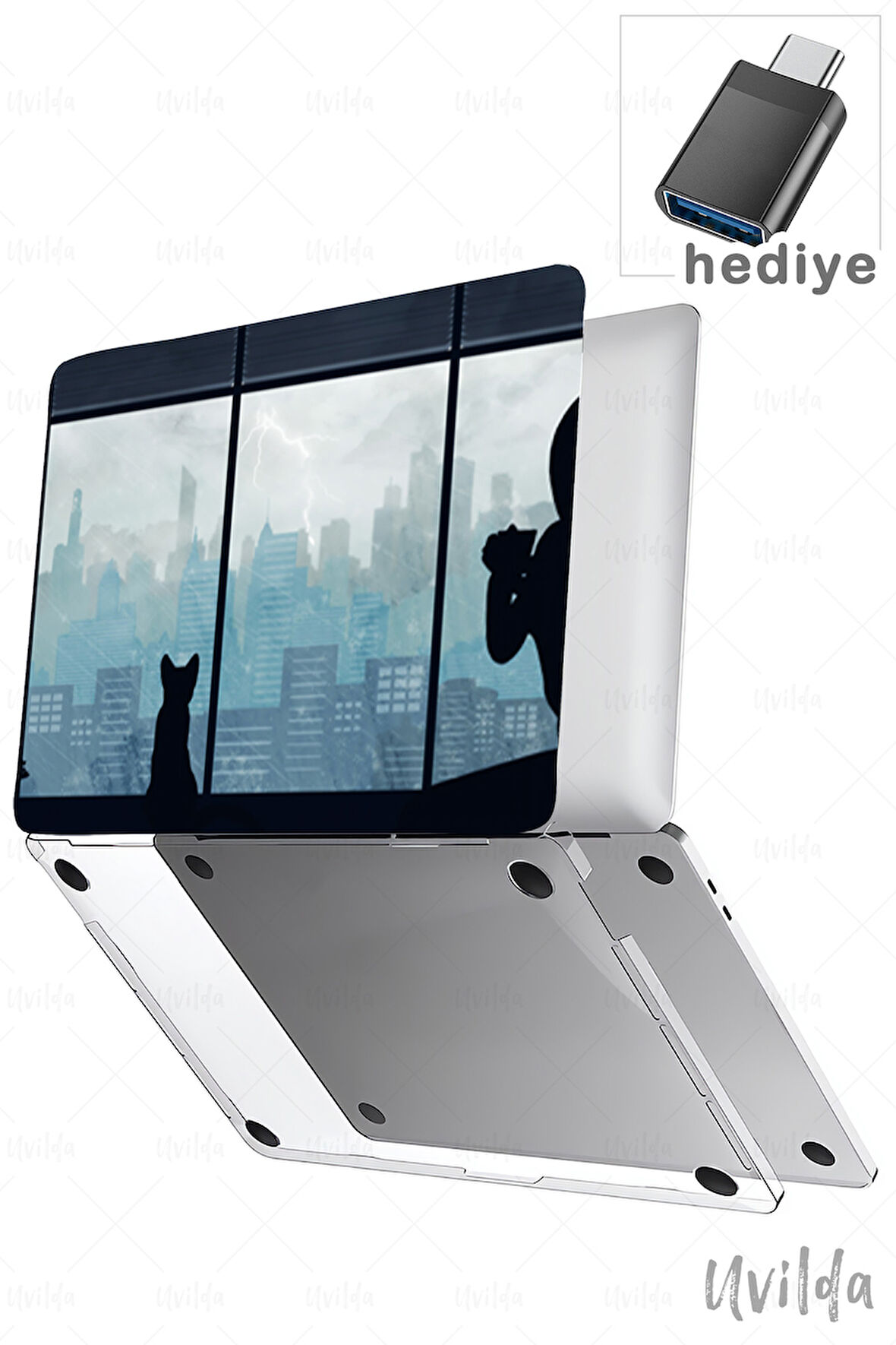 MacBook Air 15 A3114 A2941 uyumlu Japon-11 Notebook Msoft Anime Silüet