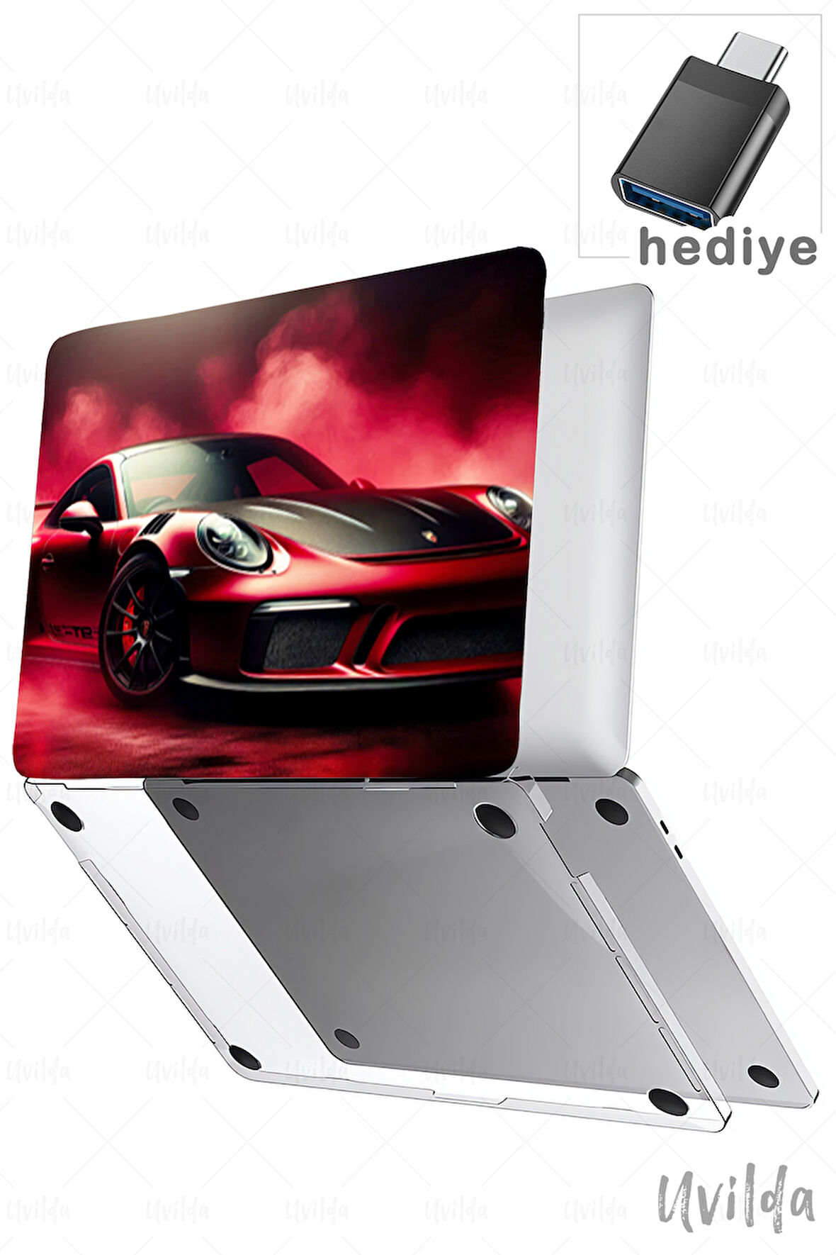 MacBook Air 15 A3114 A2941 uyumlu Otomo-22 TPU Msoft Duman ve 911