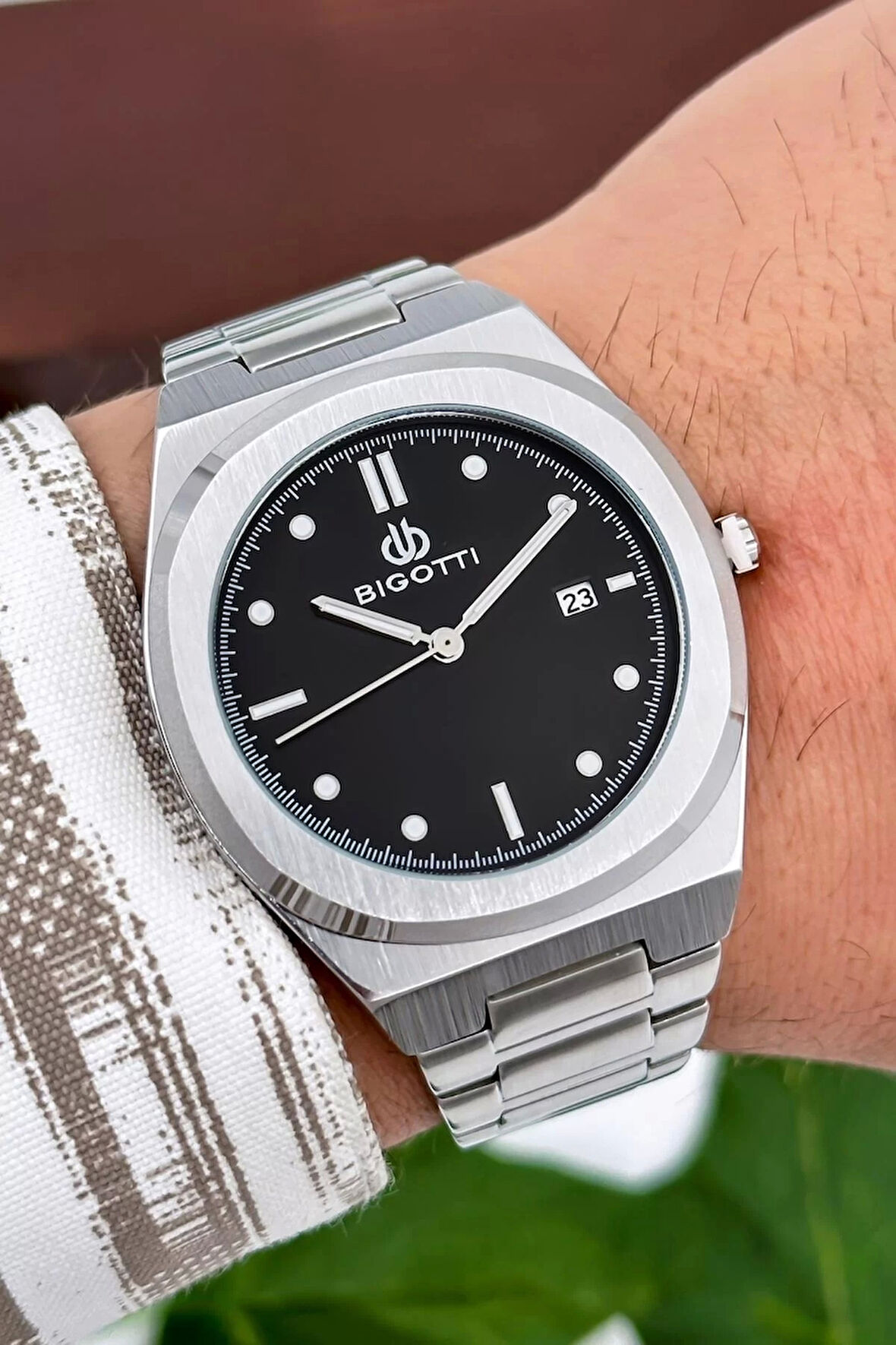 Bigotti Milano Luxury Erkek Kol Saati Gümüş Çelik Kordon Çelik Kasa Fonksiyonlar Aktif zmb006