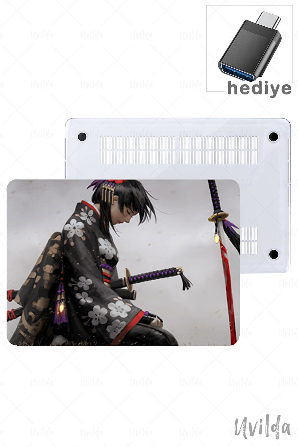 MacBook Pro 16 A2780 uyumlu Japon-23 HD Msoft Kapak Huzur Savaşçı