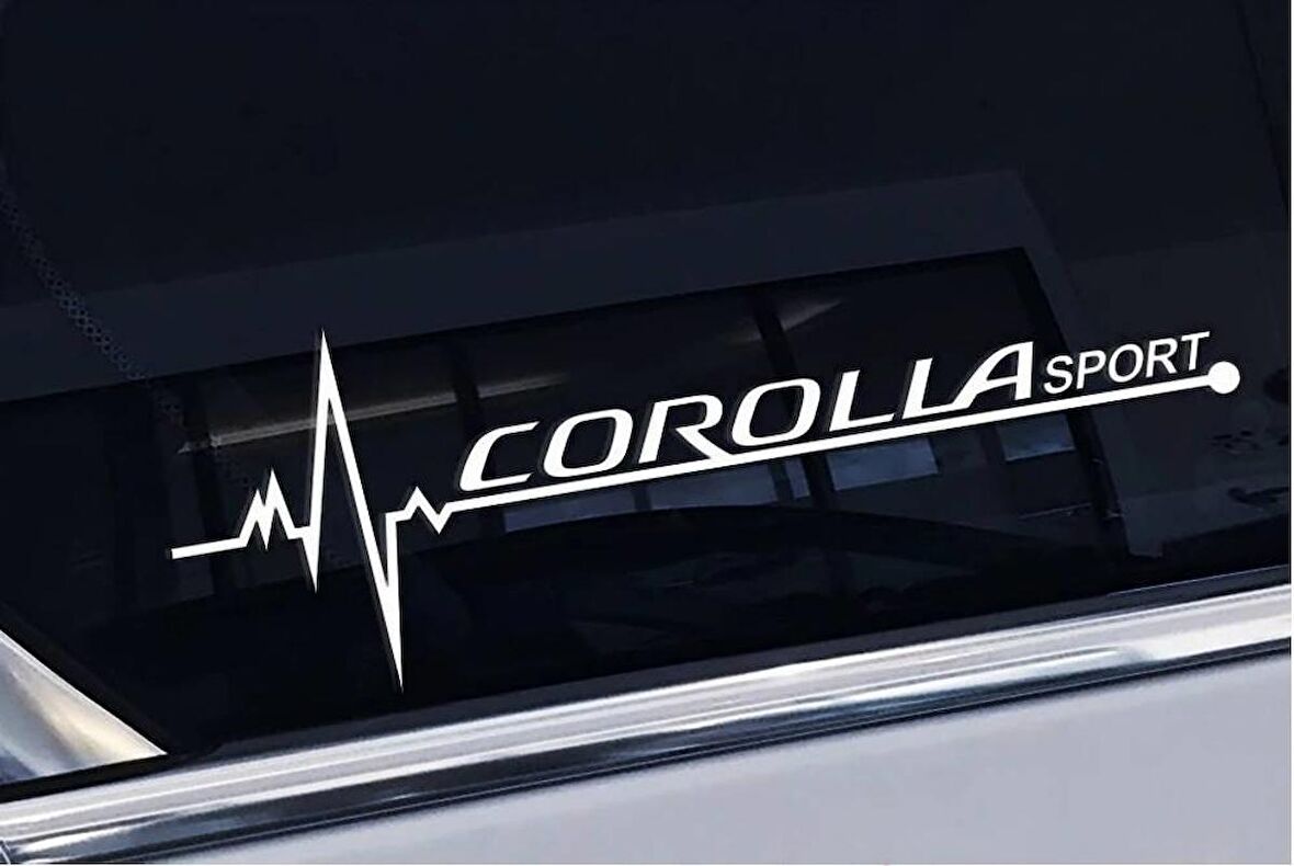 Corolla Yan Cam Sticker Oto Kapı Çıkartma Tuning oto 20 cm x 7 cm yazı 501