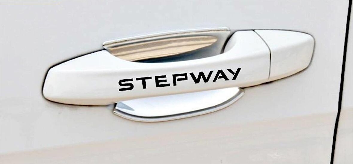 Stepway Kapı Kolu ve Jant sticker seti 8 adet yazı 465