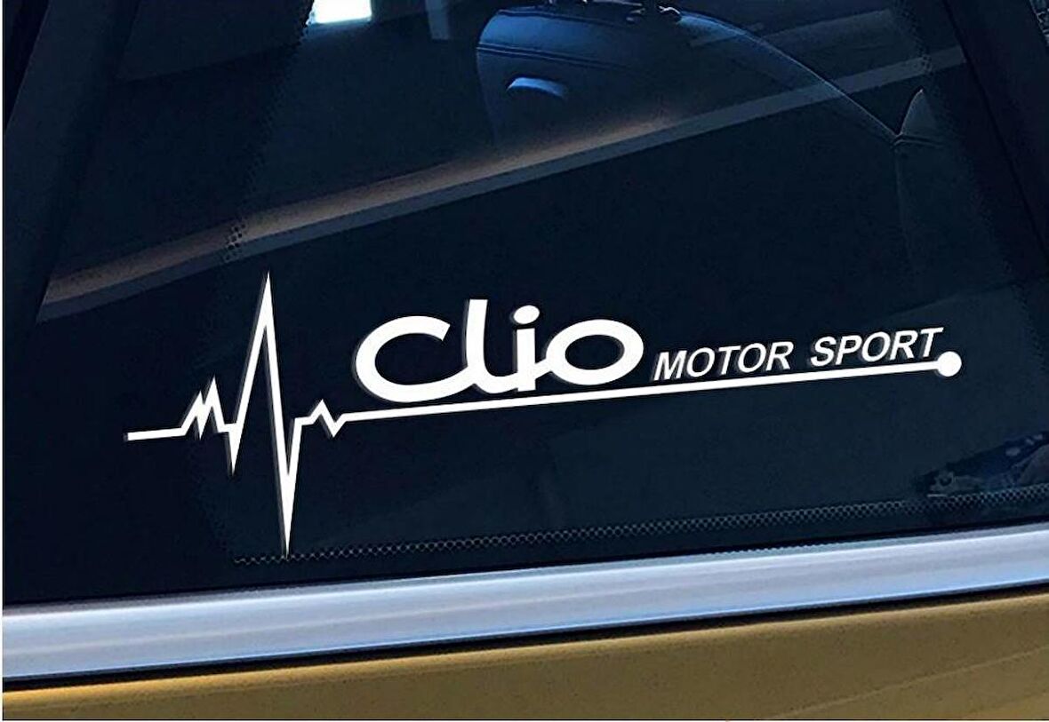 Clio Yan Cam Sticker Oto Kapı Çıkartma Tuning oto 20 cm x 7 cm yazı 382
