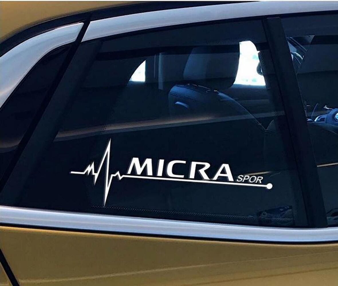 Micra Yan Cam Sticker Oto Kapı Çıkartma Tuning oto 20 cm x 7 cm yazı 311