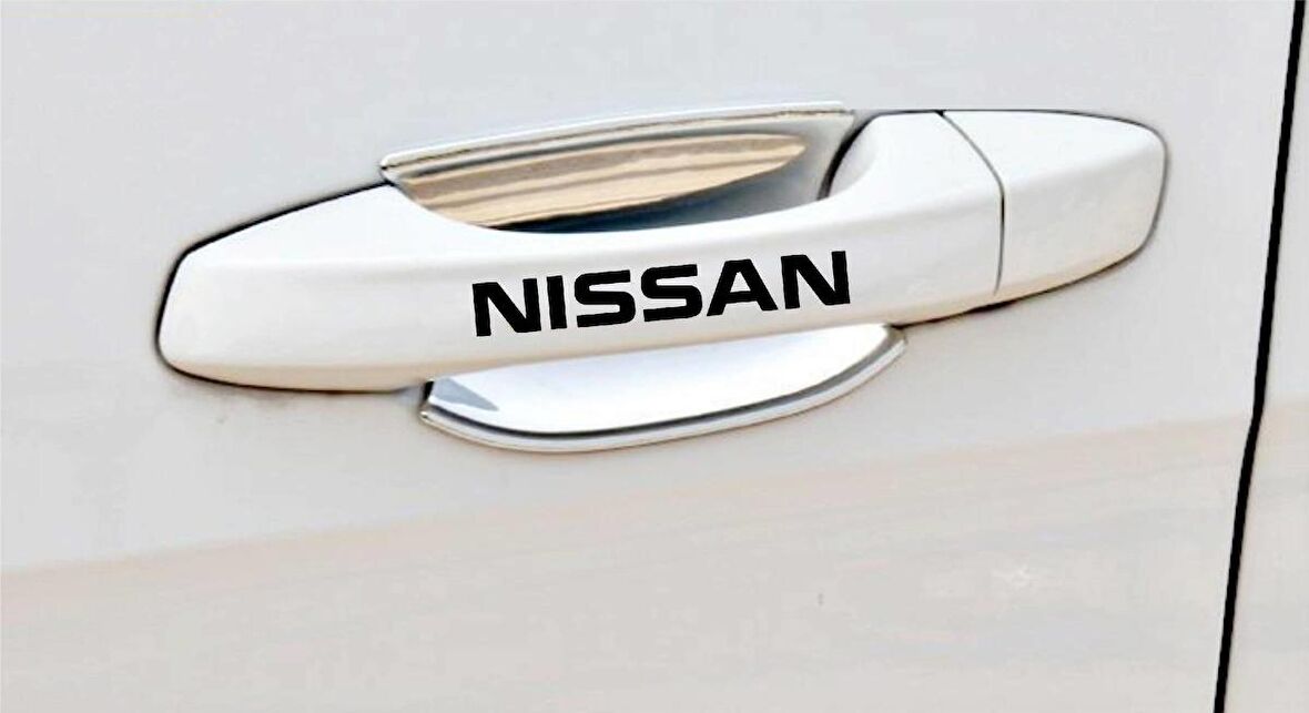 Nis san Kapı Kolu ve Jant sticker seti 8 adet yazı 308