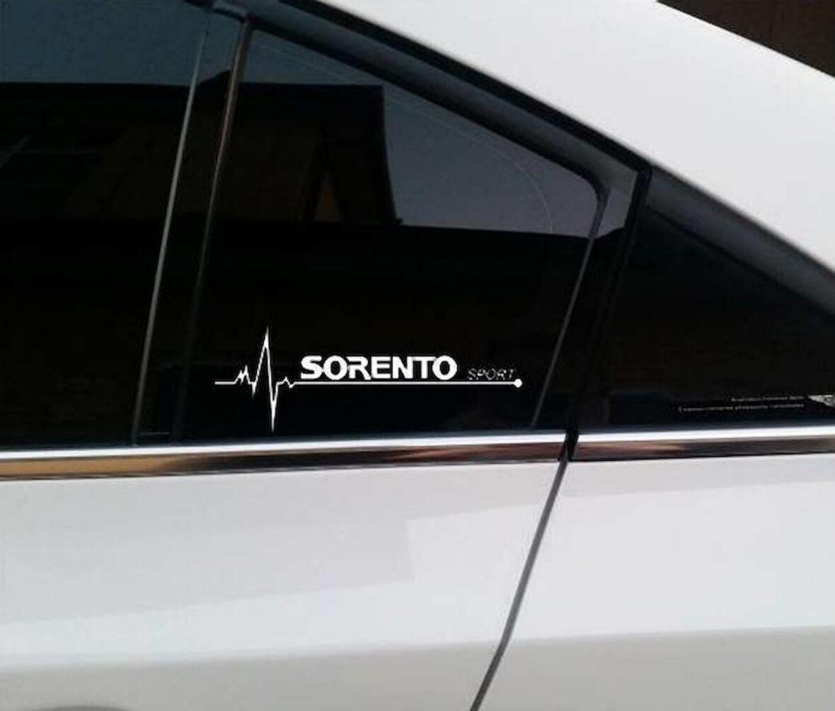 Sorento Yan Cam Sticker Oto Kapı Çıkartma Tuning oto 20 cm x 7 cm yazı 254
