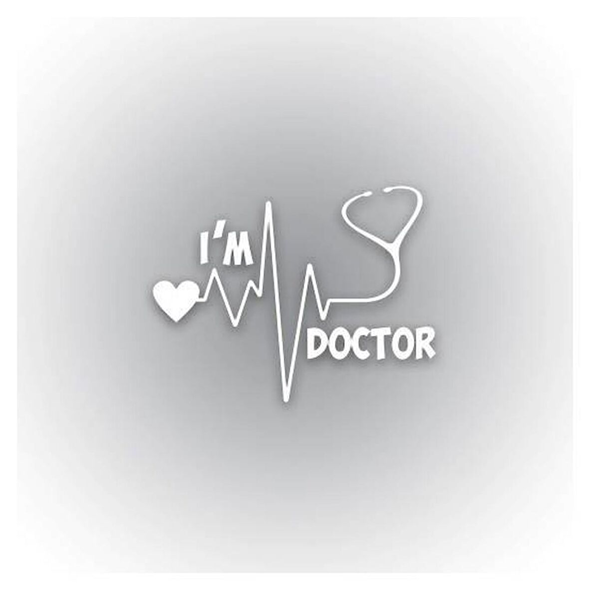 I Am Doctor Oto Sticker 15 cm x 11 cm yazı 230