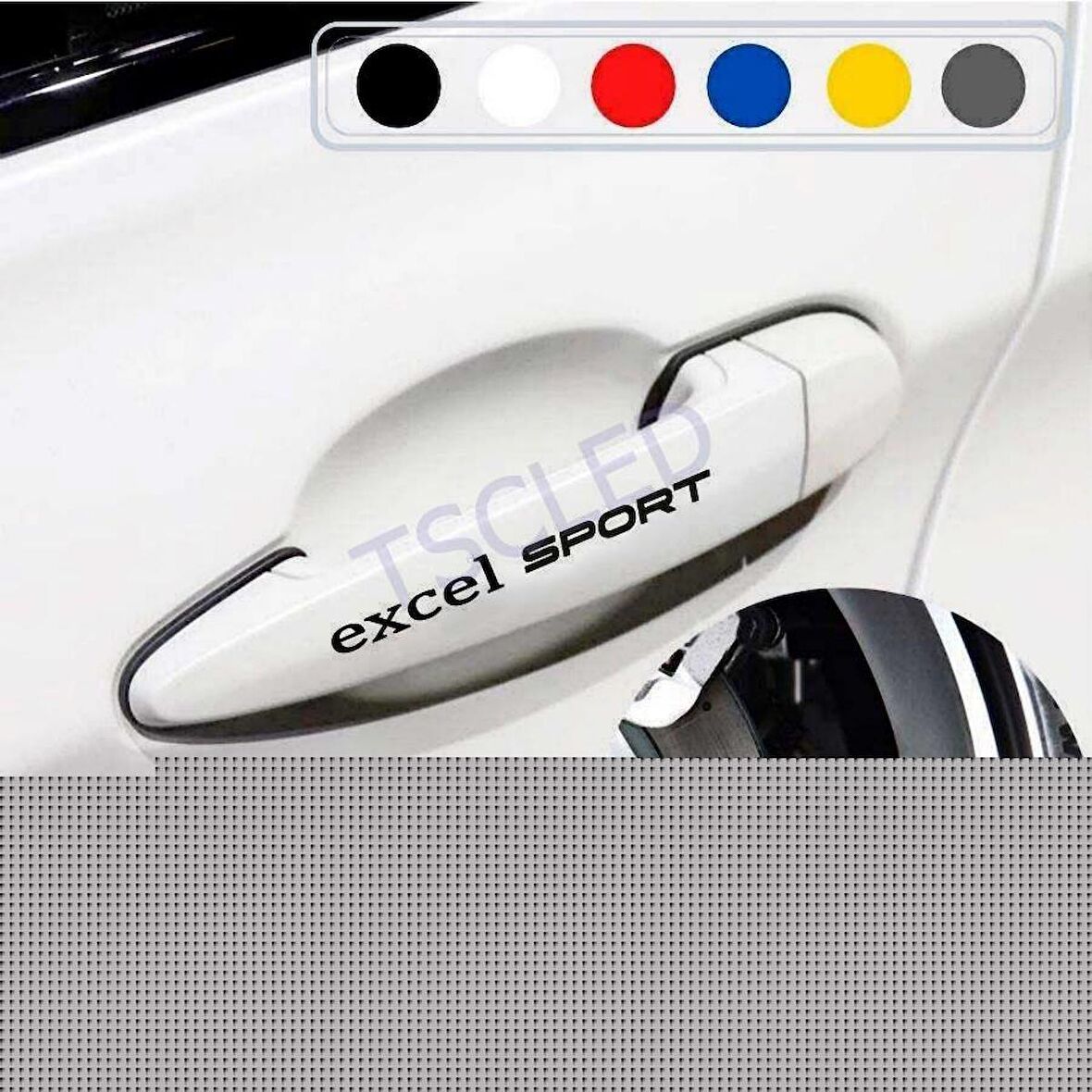 Excel için Kapı Kolu ve Jant Sticker yazı 207