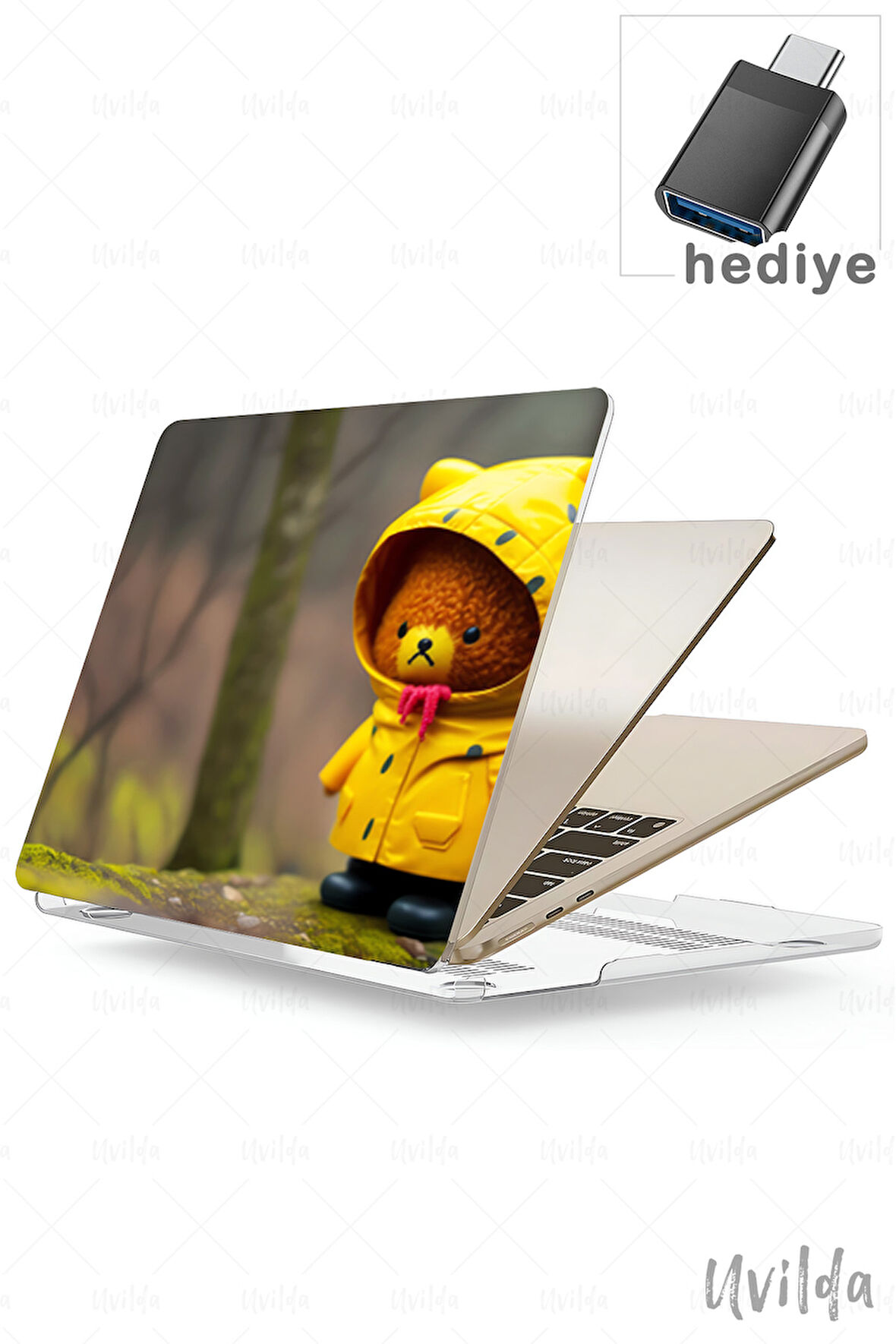 MacBook Pro 13 A2338 A2289 A2251 A2159 A1989 A1708 A1706 uyumlu Kaos-20 Msoft UV Kapak Yağmur ve Teddy