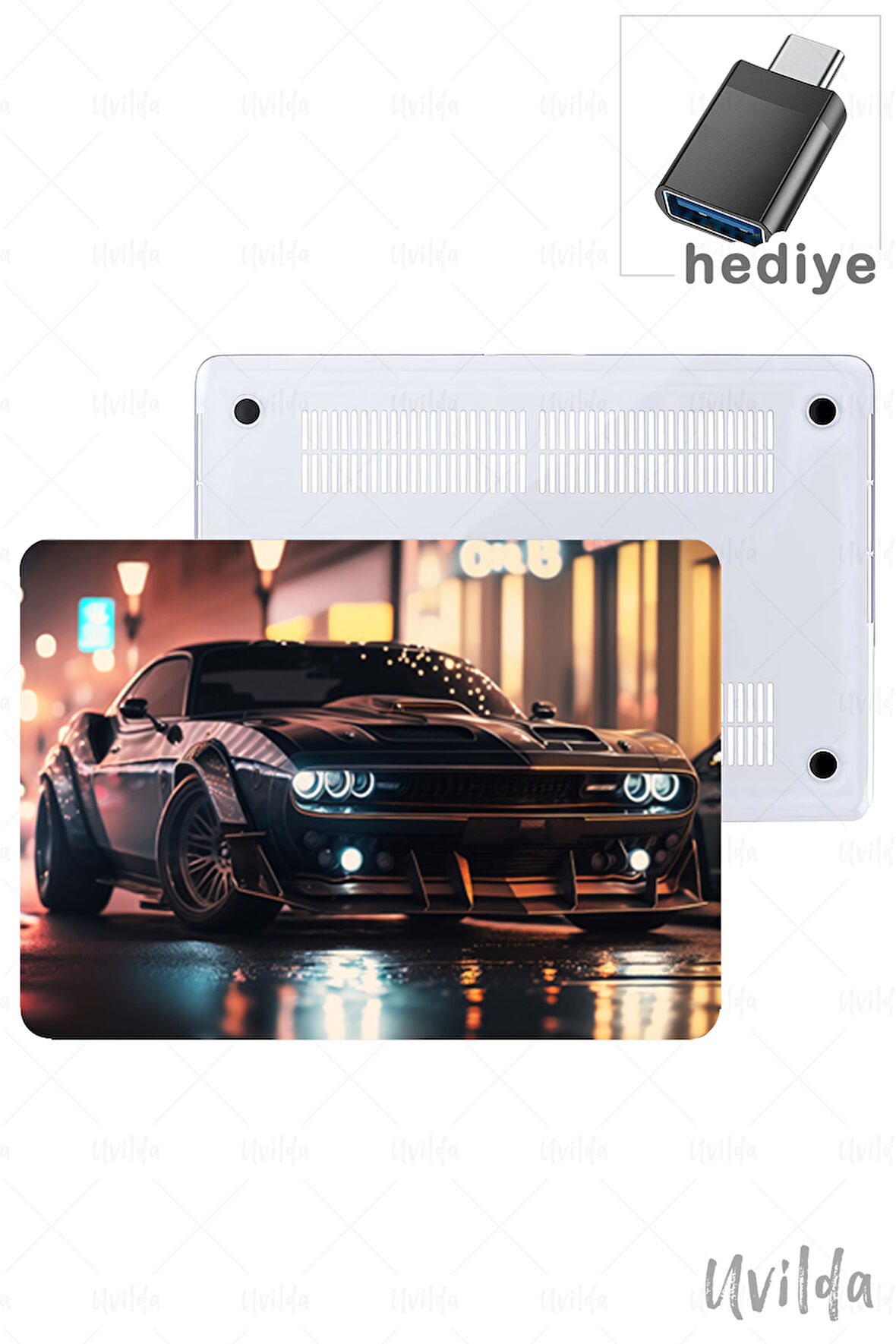 MacBook Pro 16 A2780 uyumlu Otomo-17 Msoft HD Desen LED Muscle Car