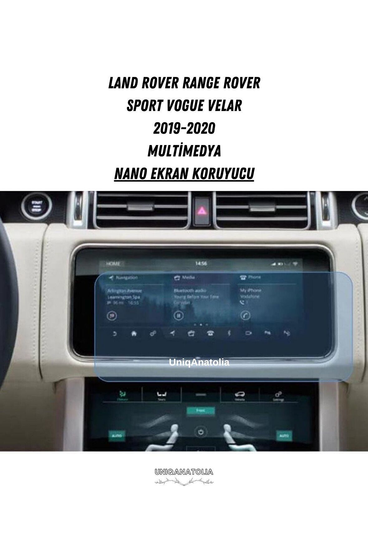 Land Rover Range Rover Sport Vogue Velar 2019 2020 Multimedya Nano Ekran Koruyucu Uyumlu